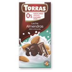 Torras Mlečna čokolada z mandlji 75 g